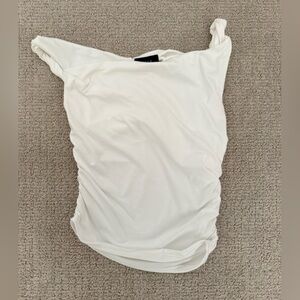 Vici Cream Ruched Blouse